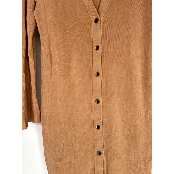 L'Agence Lucas longline cardigan tan M - Picture 6 of 8